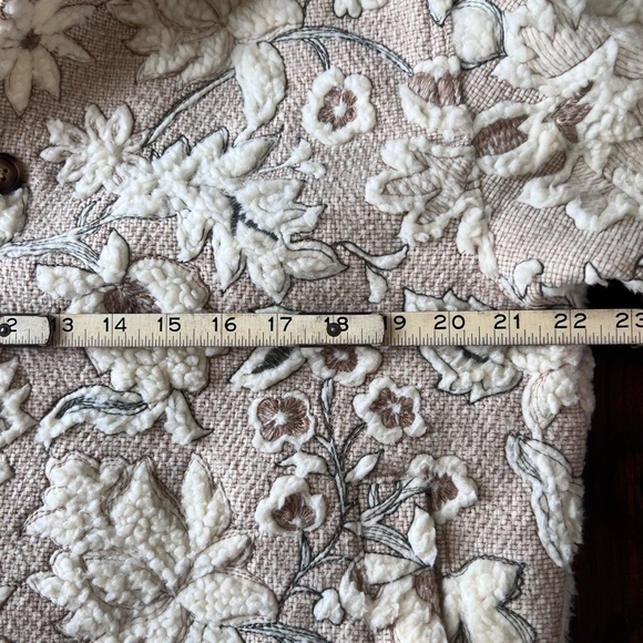 Abercrombie & Fitch Men’s Cream Floral Sherpa Zip Trucker Jacket - M - Picture 4 of 9